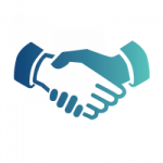 Clients shaking hand icon