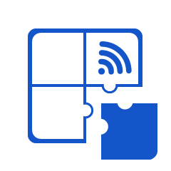 Modular icon with wifi symbol