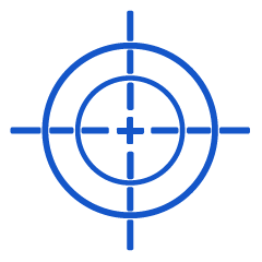 Target - Factory Calibration icon in blue