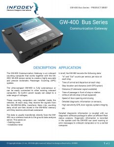 Infodev EDI Product Brief GW-400 BUS