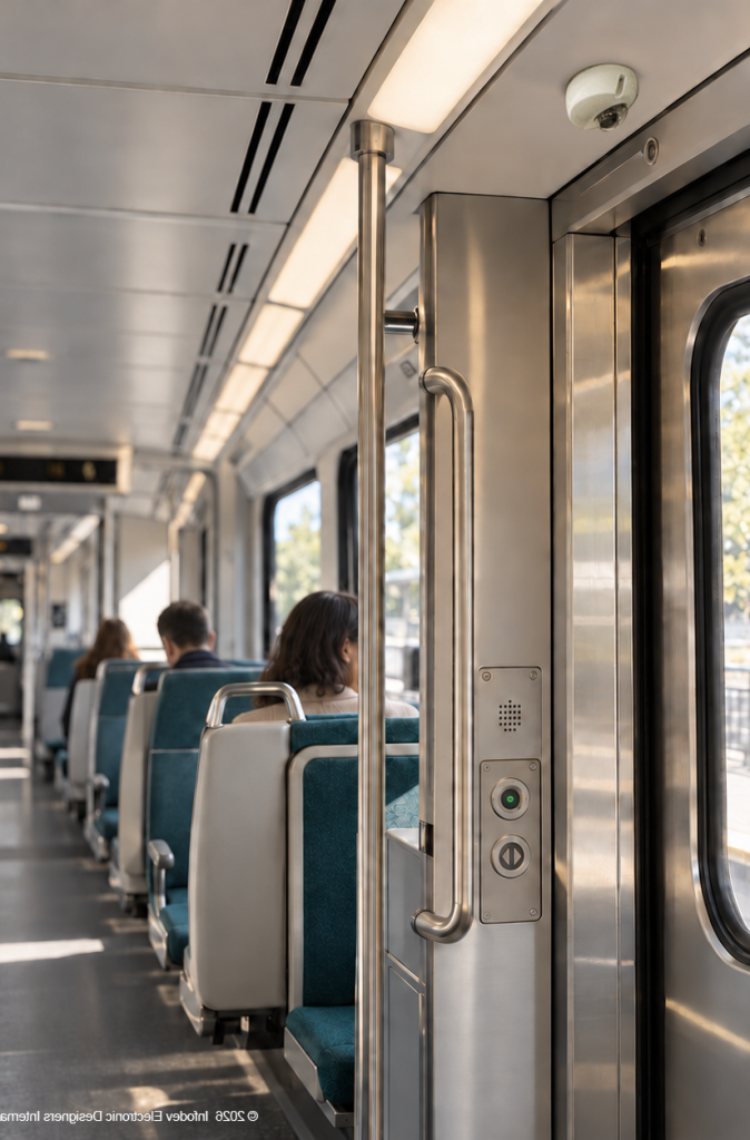 tram passenger with AI APC sensors. Copyrights 2026 Infodev Electronic Designers International inc.